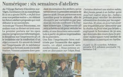 Le Maine Libre du 3/11 – Numérique : 6 semaines d’ateliers