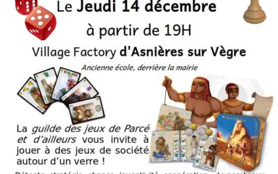 Soirée Jeux avec la Guilde de Parcé et d’ailleurs – Jeudi 14/12